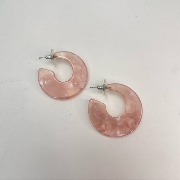 PINK Hoop Resin Earrings - Picture 7 of 7